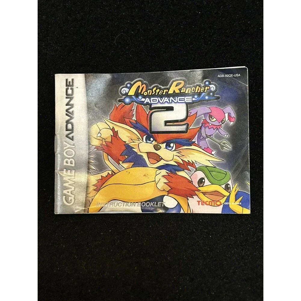 Game Boy Advance Monster Rancher Advance 2 Instruction Booklet Manual Only